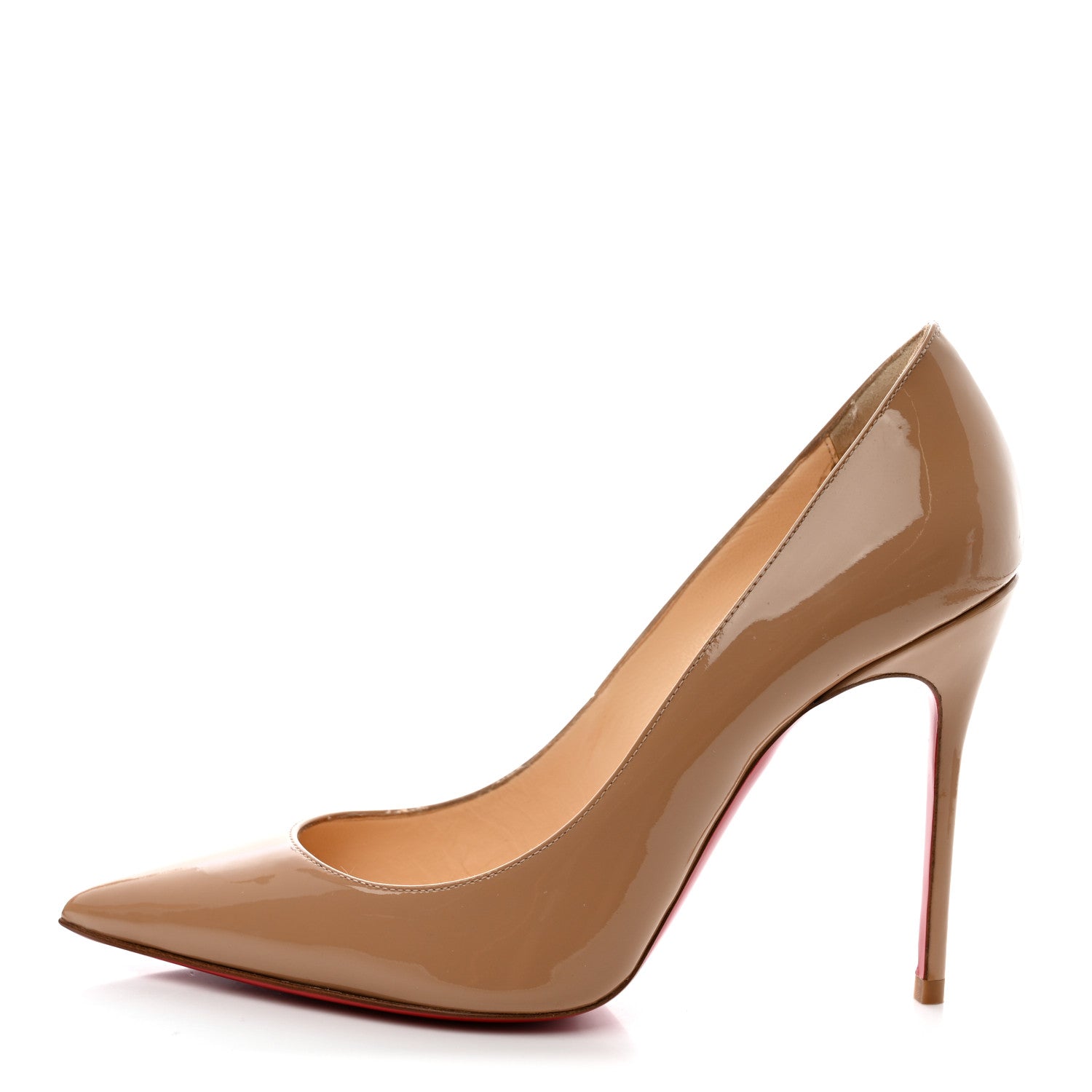 Christian Louboutin Patent Decollete 554 100 Pumps 36 Nude 1 of 9