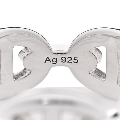 Hermes Sterling Silver PM Chaine d'Ancre Enchainee Band Ring 52 6 6 of 8