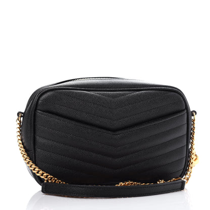 Saint Laurent Grain De Poudre Matelasse Monogram Mini Lou Camera Bag Black 3 of 11