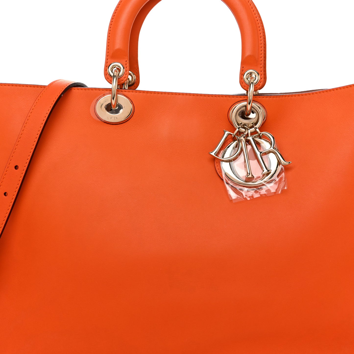 Smooth Calfskin Large Diorissimo Tote Orange