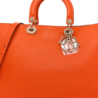 Christian Dior Smooth Calfskin Large Diorissimo Tote Orange 9 of 13