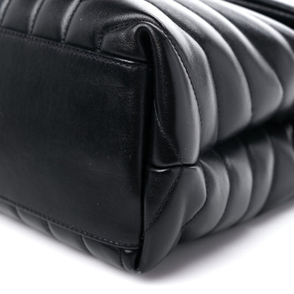 Saint Laurent Calfskin Y Quilted Monogram Medium Loulou Chain Satchel Black 10 of 15