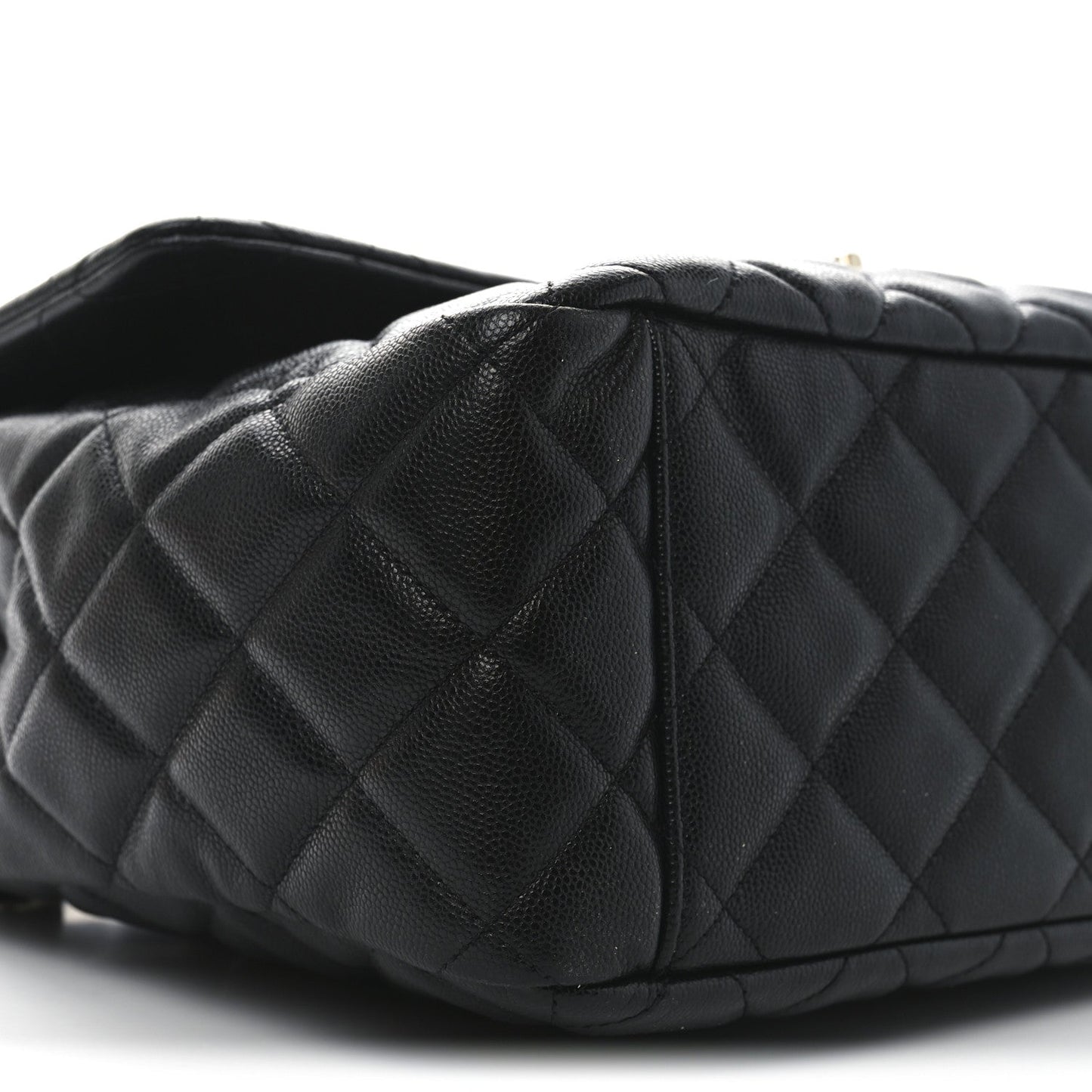Caviar Quilted XXL Travel Flap Bag Black