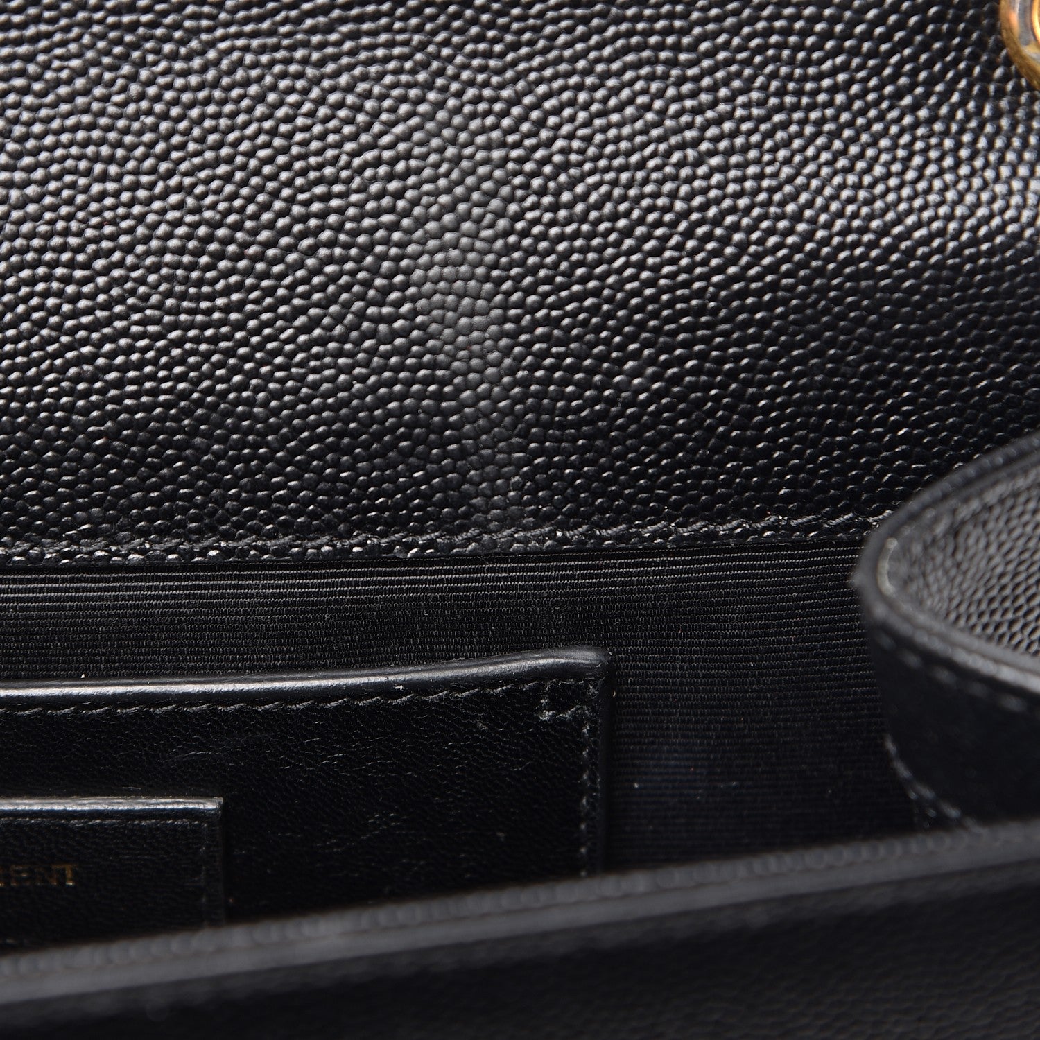 Saint Laurent Grain De Poudre Medium Classic Monogram Kate Satchel Black 6 of 8