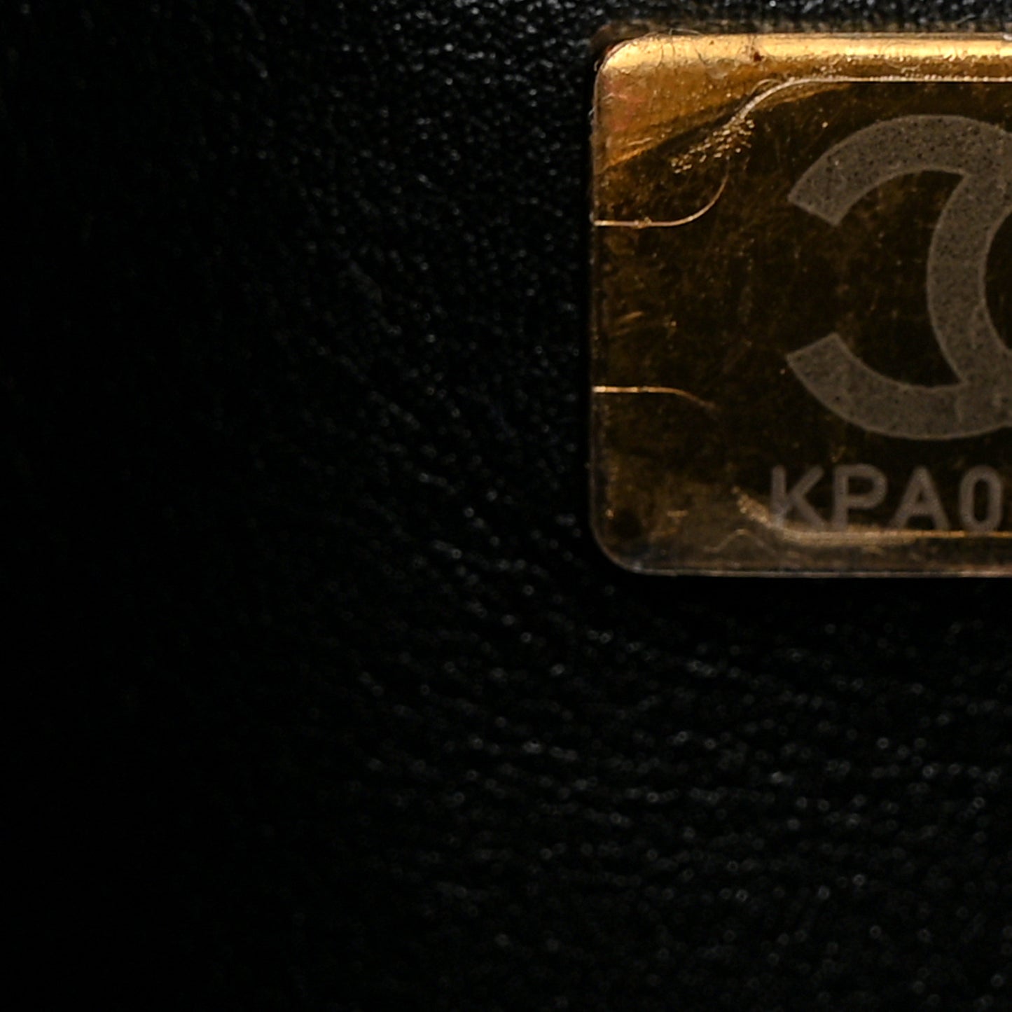 Calfskin Stitched Large Shopping Tote Black