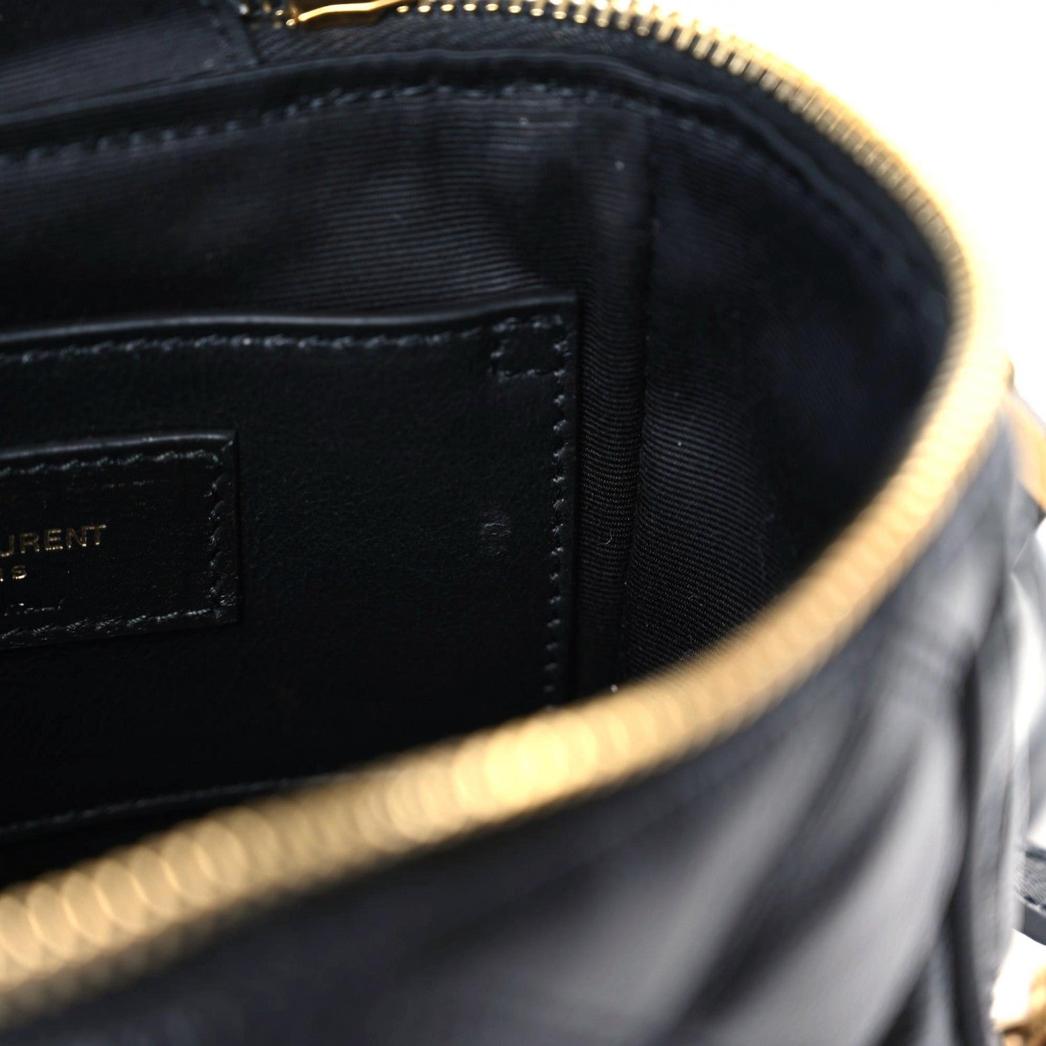 Saint Laurent Grain de Poudre Quilted 80's Vanity Bag Black 9 of 9