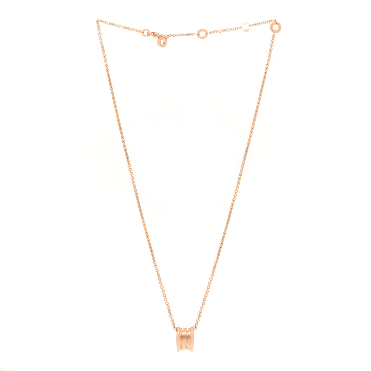 Bulgari 18K Rose Gold B.Zero1 Pendant Necklace 3 of 5