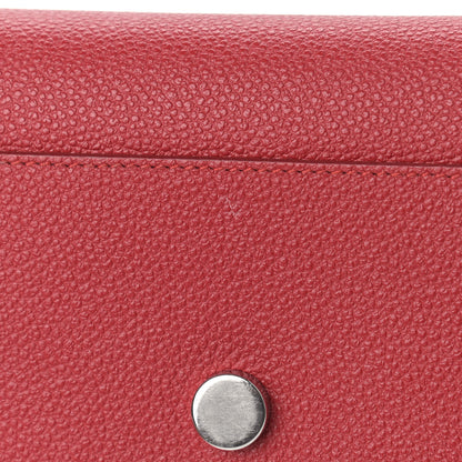 Saint Laurent Grained Calfskin Small Cabas Rive Gauche Red 20 of 21