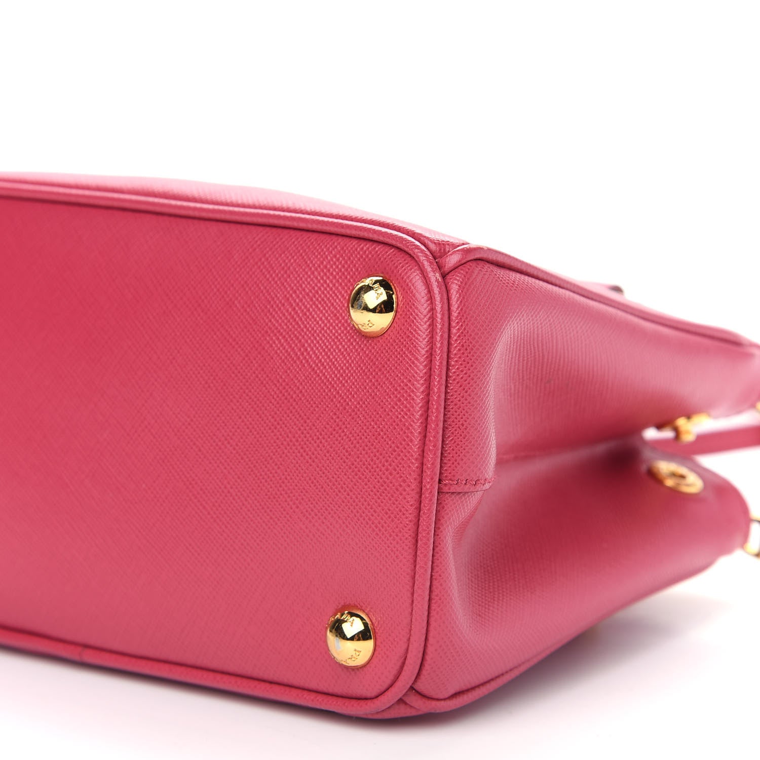 Prada Saffiano Lux Micro Galleria Double Zip Tote Peonia 9 of 9