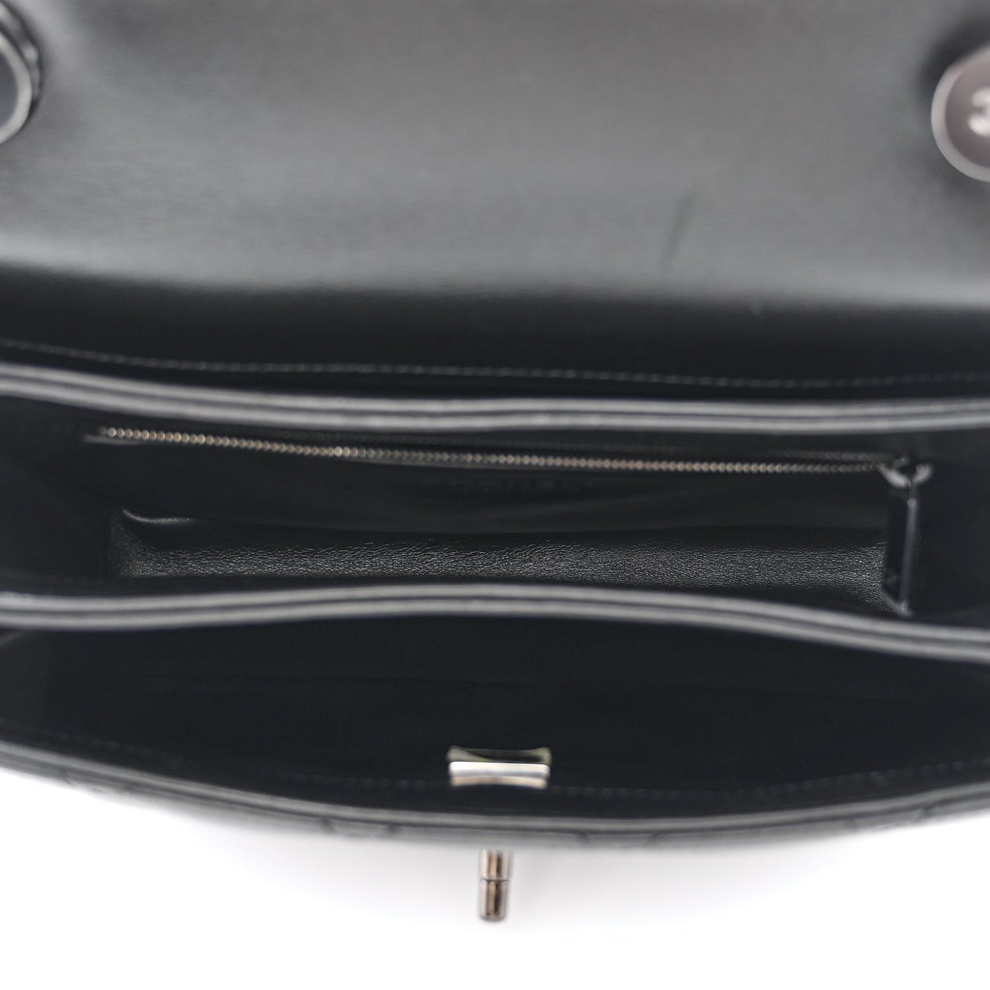 Lambskin Quilted Small Trendy CC Dual Handle Flap Bag So Black