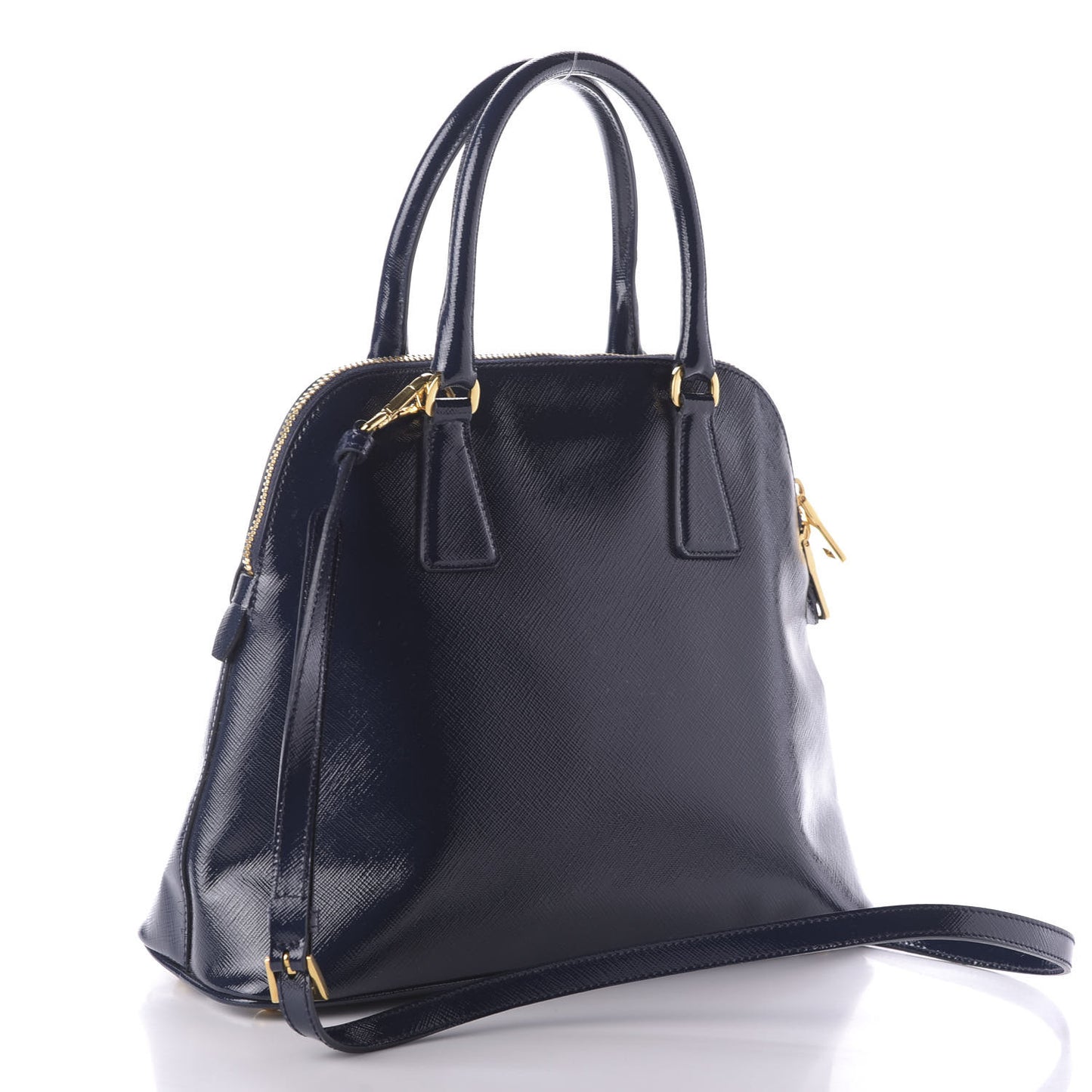 Saffiano Vernice Dome Tote Royal