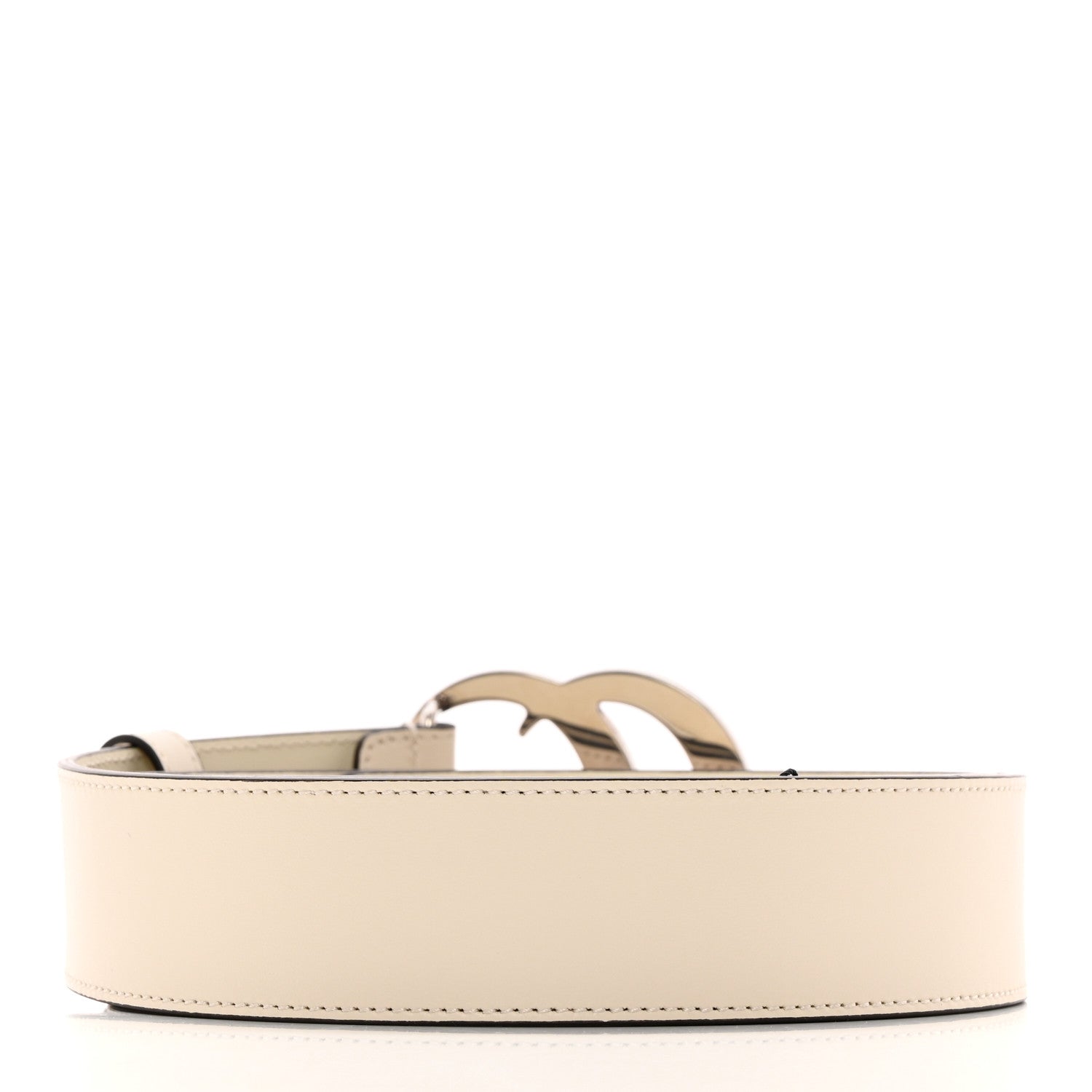 Gucci Plutone Calfskin Palladium Double G 40mm Belt 85 34 Mystic White 2 of 10
