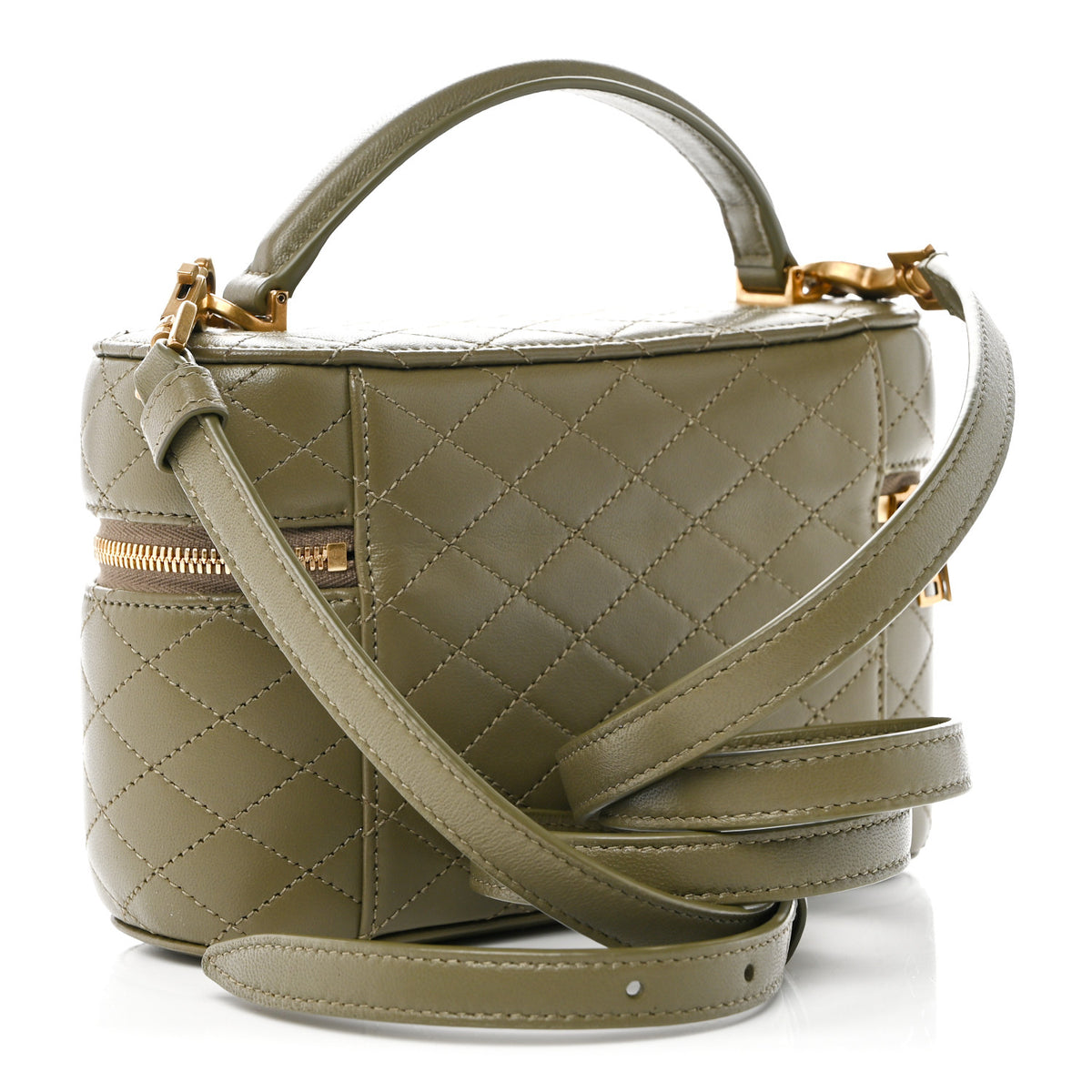 Lambskin Quilted Mini Gaby Vanity Case Light Musk