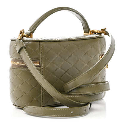 Saint Laurent Lambskin Quilted Mini Gaby Vanity Case Light Musk 3 of 9
