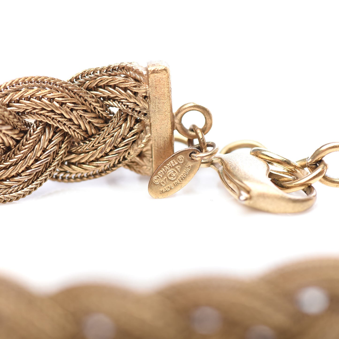 Metal Braided Chain Bracelet Gold