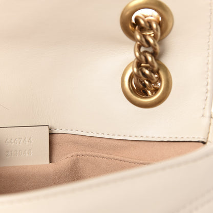 Gucci Calfskin Matelasse Mini GG Marmont Shoulder Bag White 10 of 11