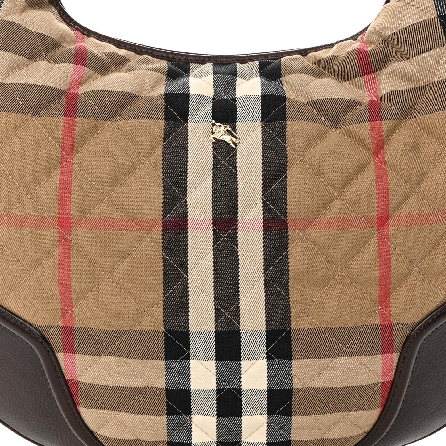 House Check Quilted Hoxton Hobo Brown