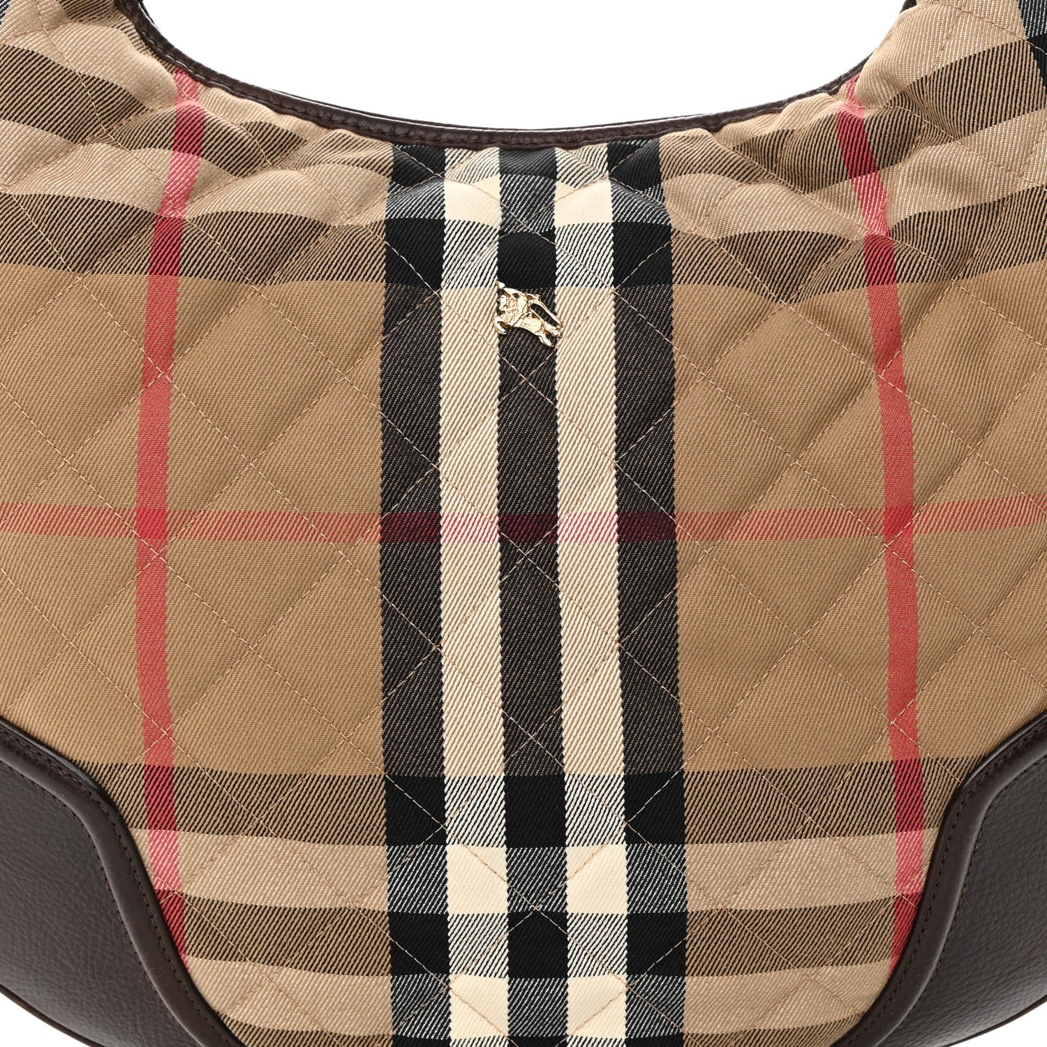 Burberry House Check Quilted Hoxton Hobo Brown 9 of 15