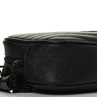 Saint Laurent Grain De Poudre Matelasse Monogram Mini Lou Camera Bag Black 9 of 12