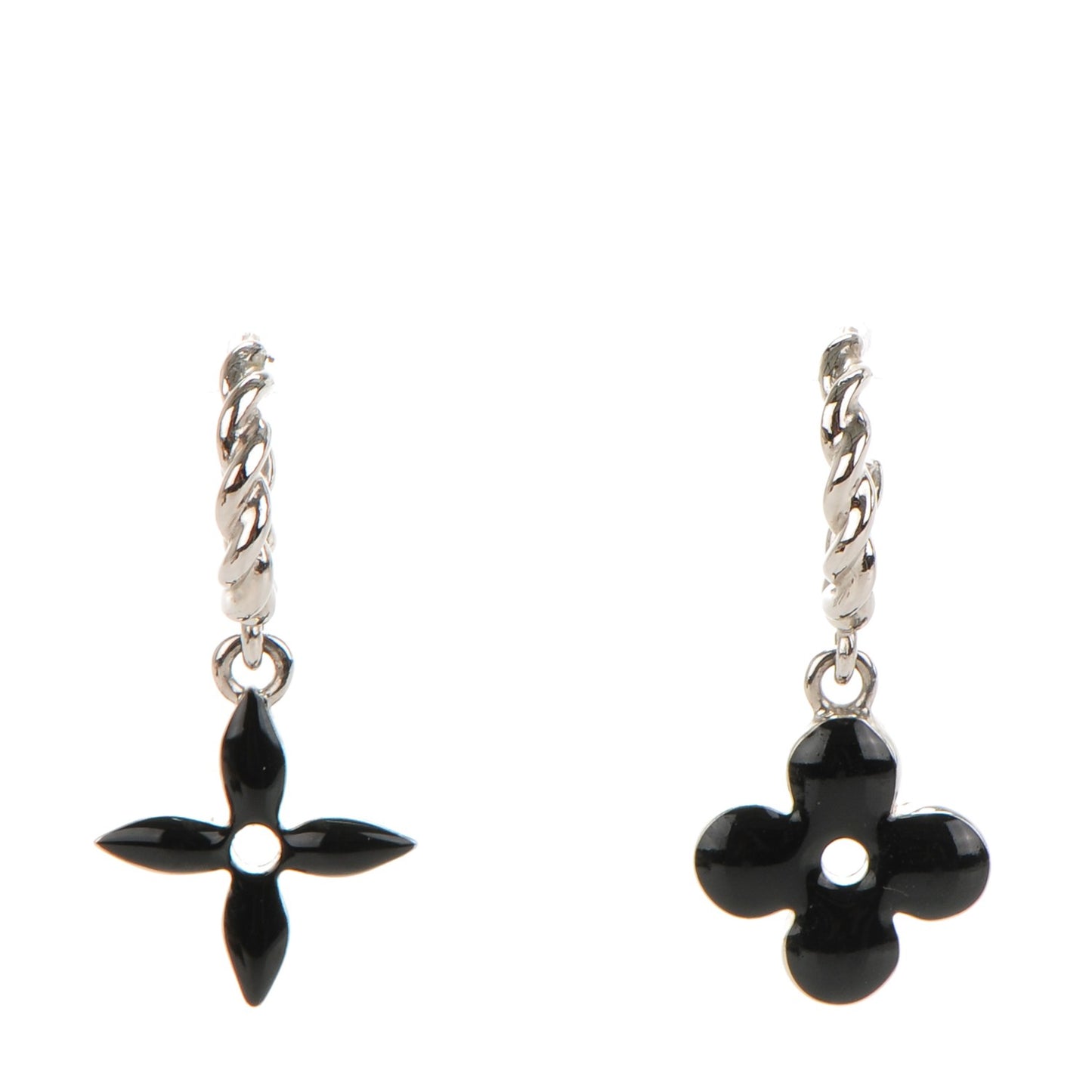 Sweet Monogram Earrings Black