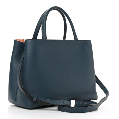 Fendi Vitello Dolce Century Petite 2Jours Tote Pavone Albicocca 3 of 11