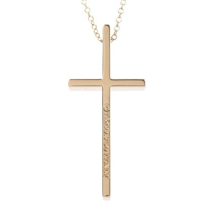 Tiffany 18K Yellow Gold Metro Cross Pendant Necklace 5 of 6