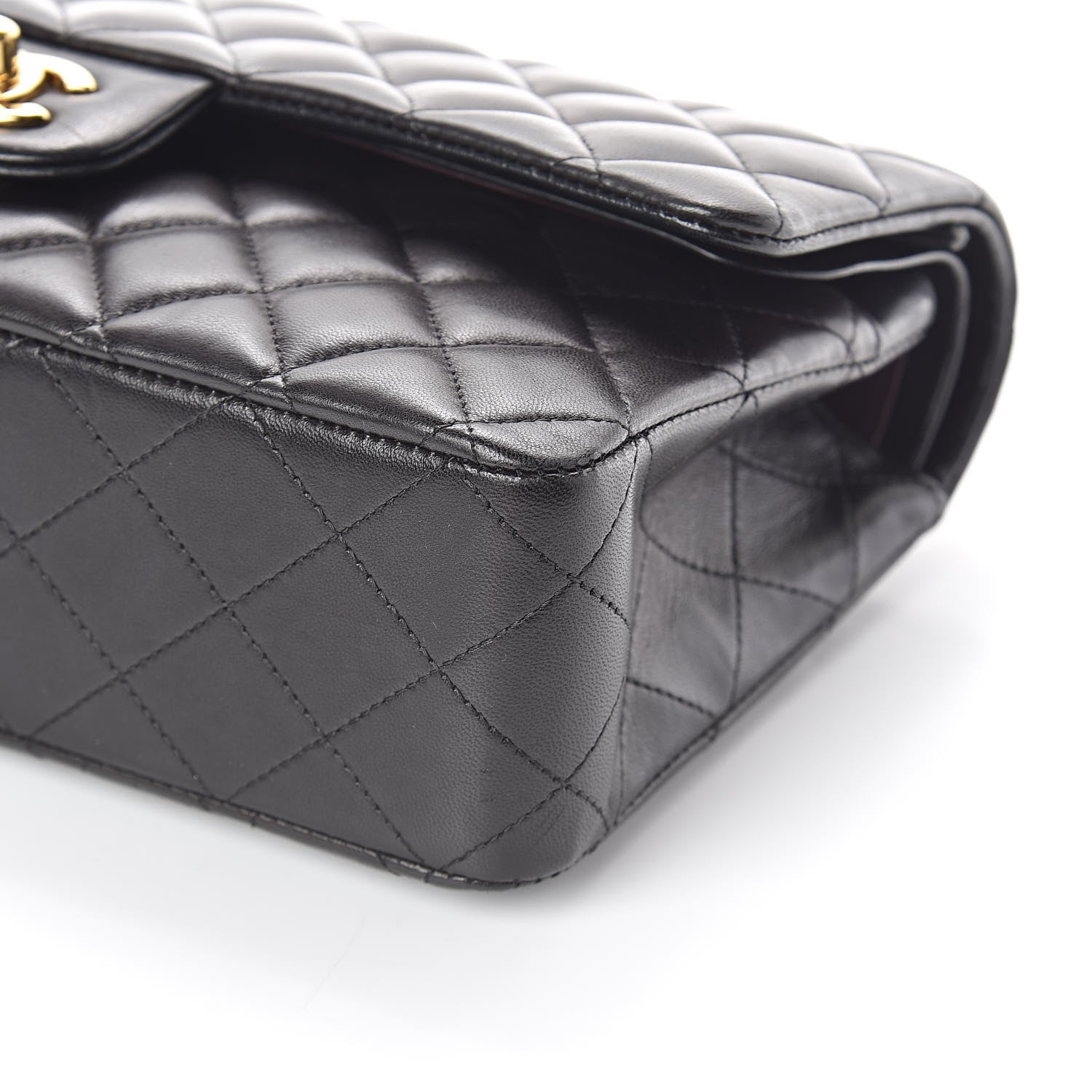 Chanel Lambskin Quilted Medium Double Flap Black 9 of 9