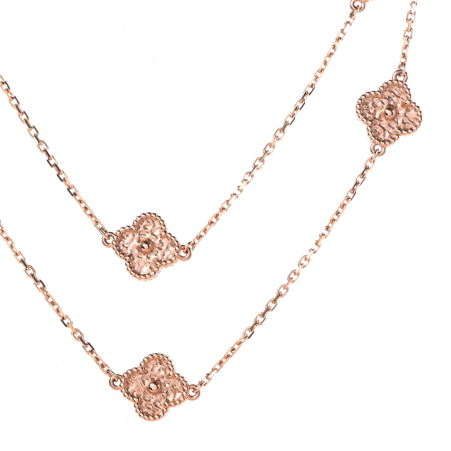 Van Cleef & Arpels 18K Rose Gold 16 Motifs Sweet Alhambra Necklace 4 of 6