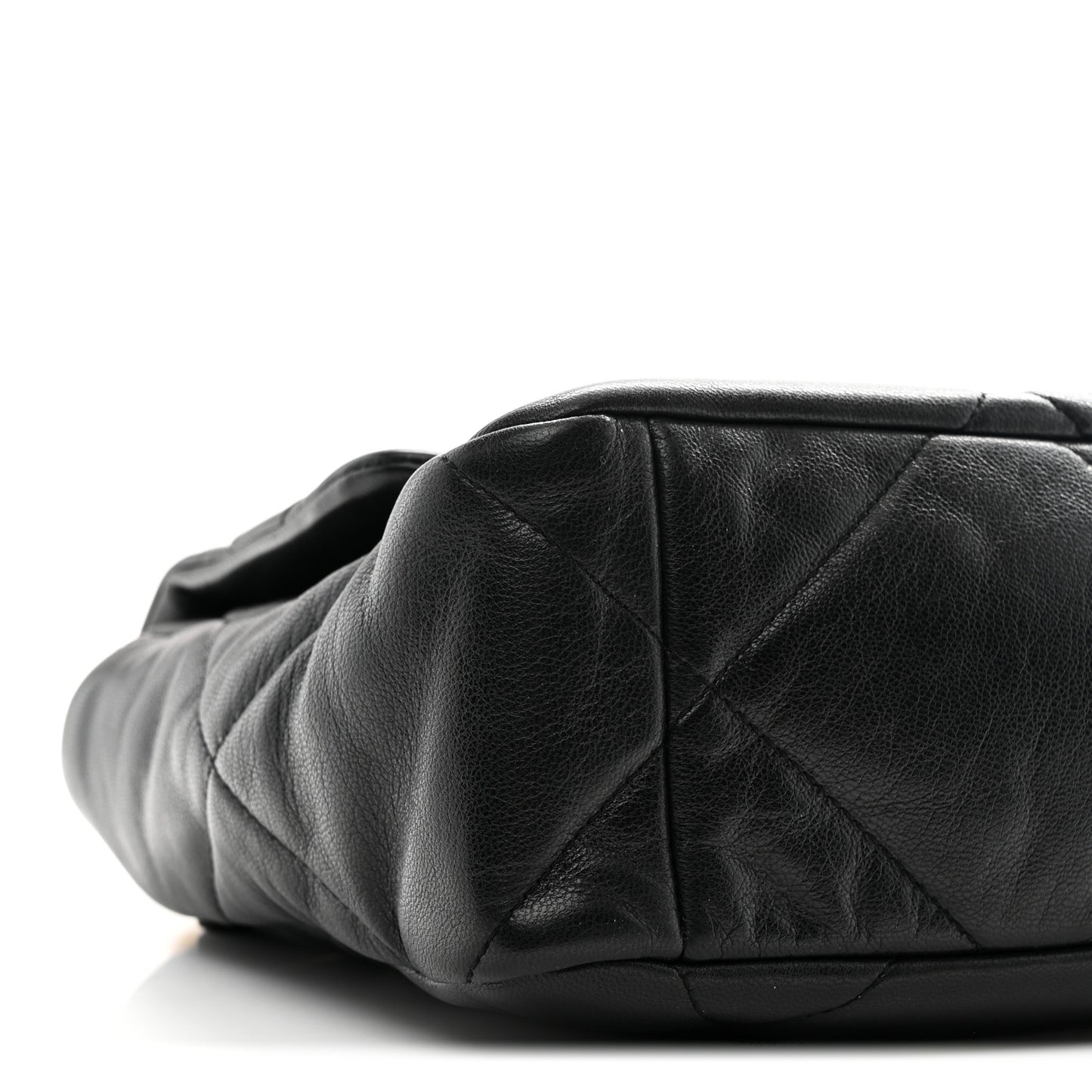 Goatskin Quilted Large Chanel 19 Flap Black