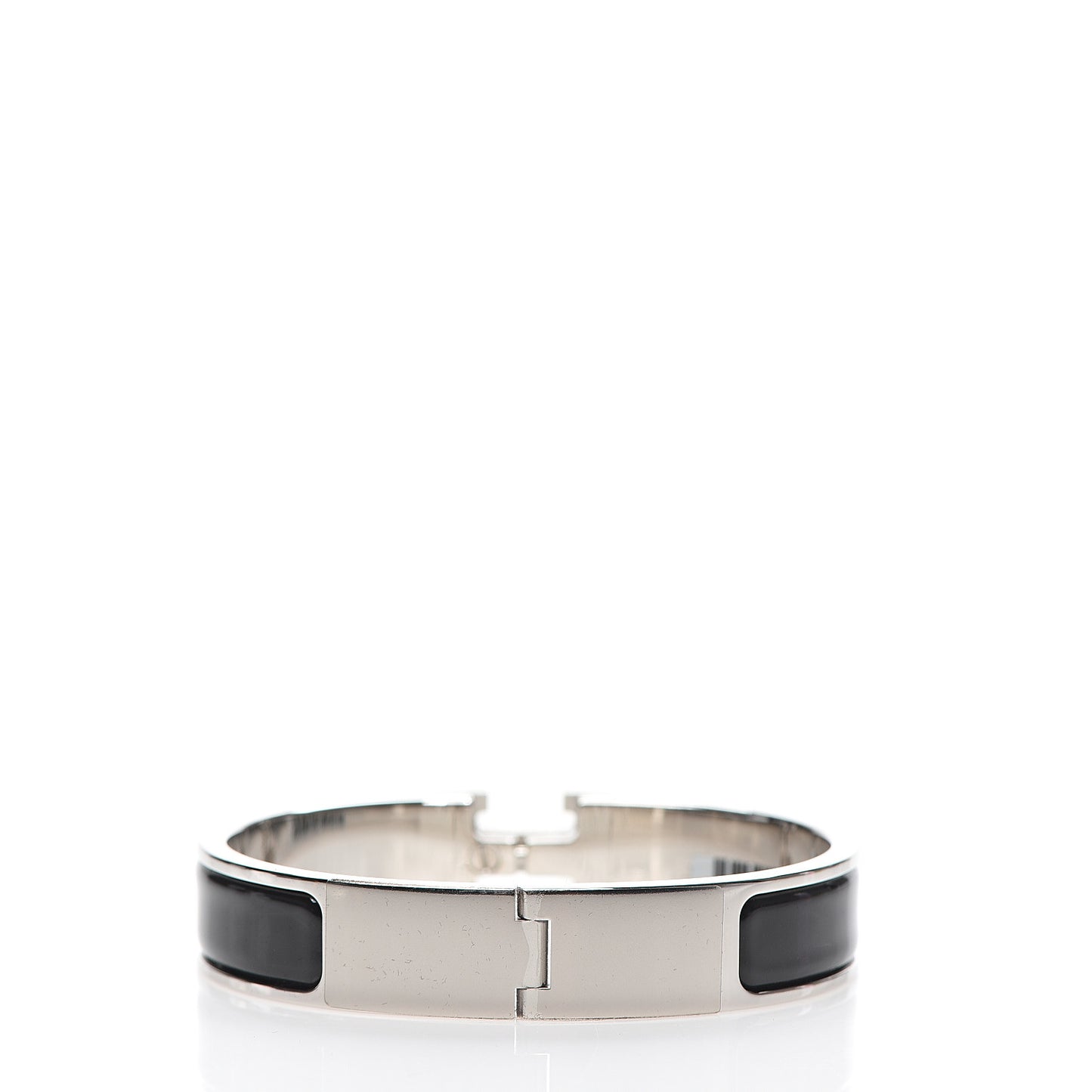 Enamel Narrow Clic Clac H Bracelet PM Black