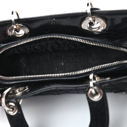 Christian Dior Patent Cannage Stitched Small Lady East West Lady Dior Black 4 of 6