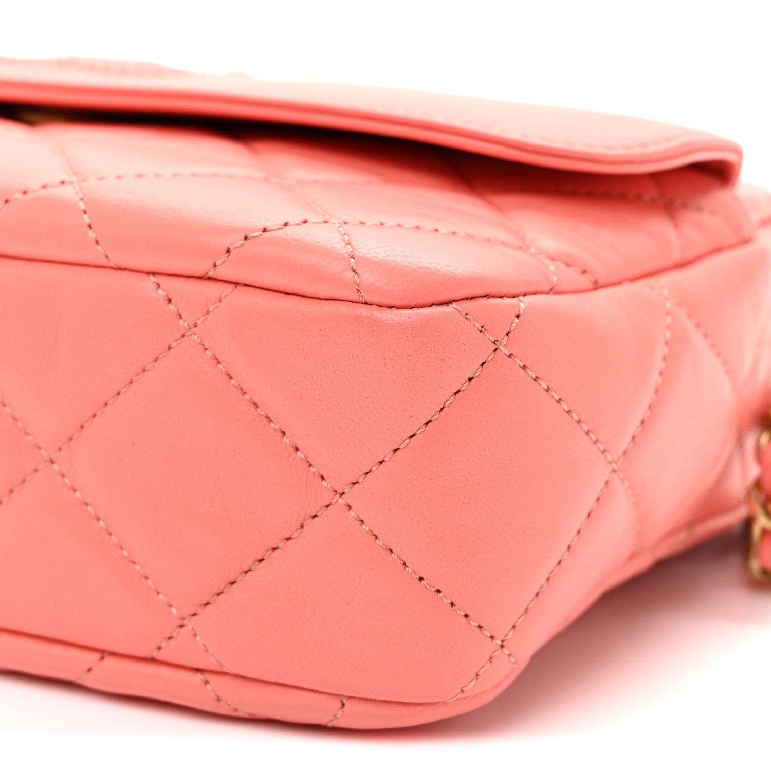 Chanel Lambskin Quilted Chain & Tassel Small Camera Case Pink 10 of 10