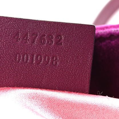 Gucci Velvet Matelasse Small GG Marmont Chain Shoulder Bag Fuchsia Violet Cyclamen 7 of 10