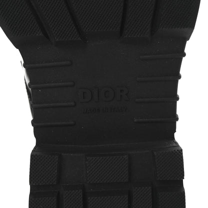 Christian Dior Oblique Calfskin Mens Explorer II Buckle Hiking Boots 44 Black Blue 7 of 9