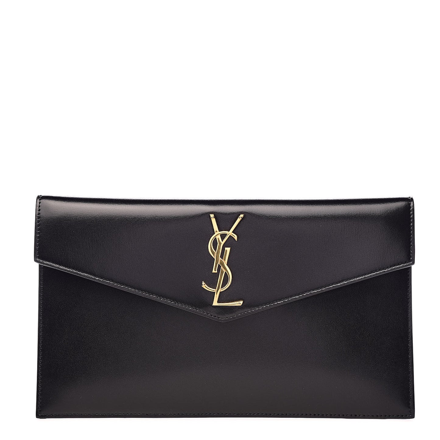 Smooth Shiny Calfskin Monogram Uptown Pouch Black