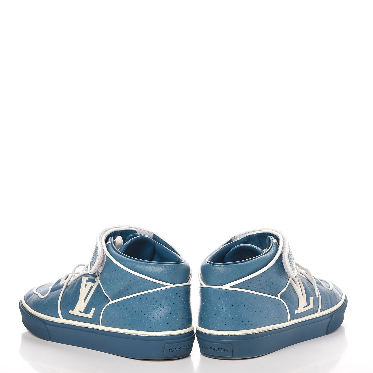 Calfskin Perforated Acapulco Sneakers 8 Blue