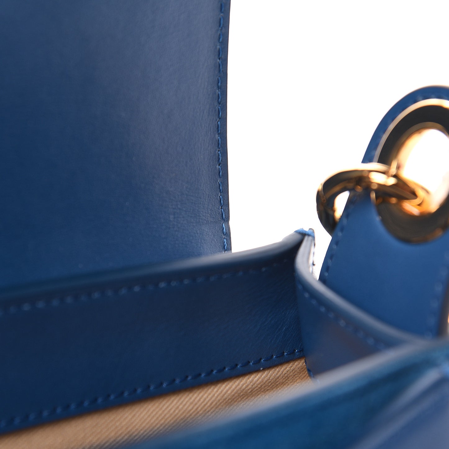 Calfskin Small Tess Bag Smoky Blue