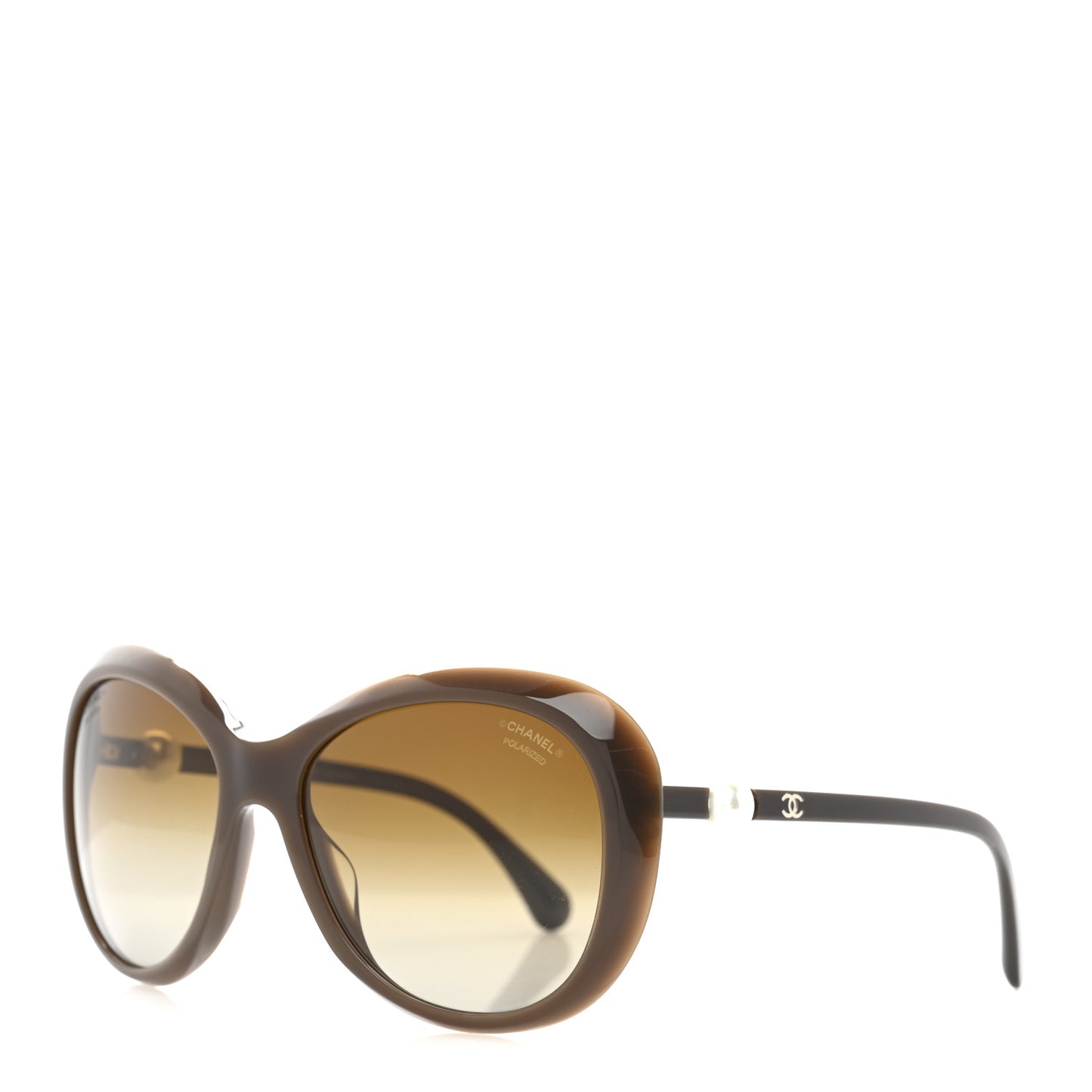 Acetate Butterfly Winter Pearl Sunglasses 5302-H-A Brown