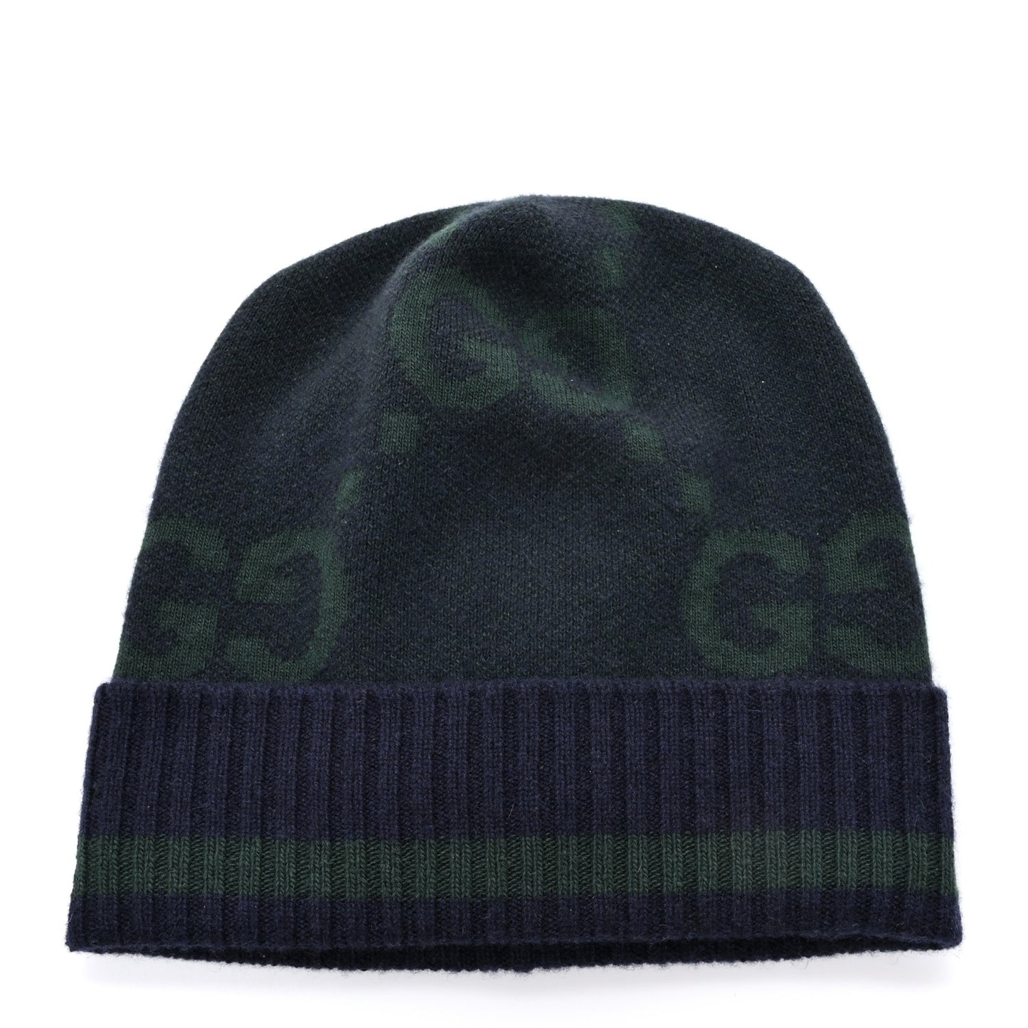 Cashmere Jacquard Monogram Jumbo GG Canvy Hat Beanie Hat M Blue Ivory