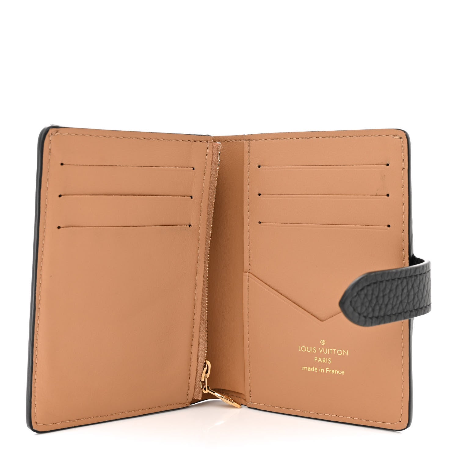 Louis Vuitton LOUIS VUITTON Taurillon Capucines Vertical Compact Wallet Black 5 of 8