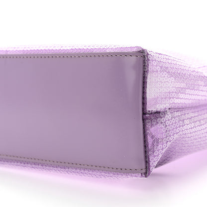 Prada Sequin Mesh Small Tote Bag Lilium 10 of 10