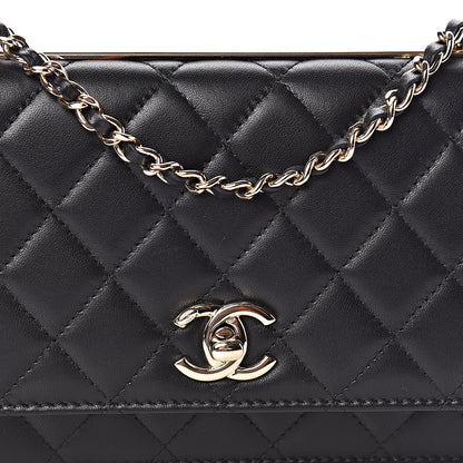 Chanel Lambskin Quilted Trendy CC Wallet On Chain WOC Black 11 of 11