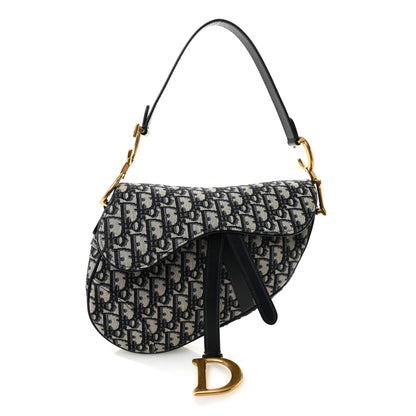 Christian Dior Oblique Saddle Bag Blue 1 of 10