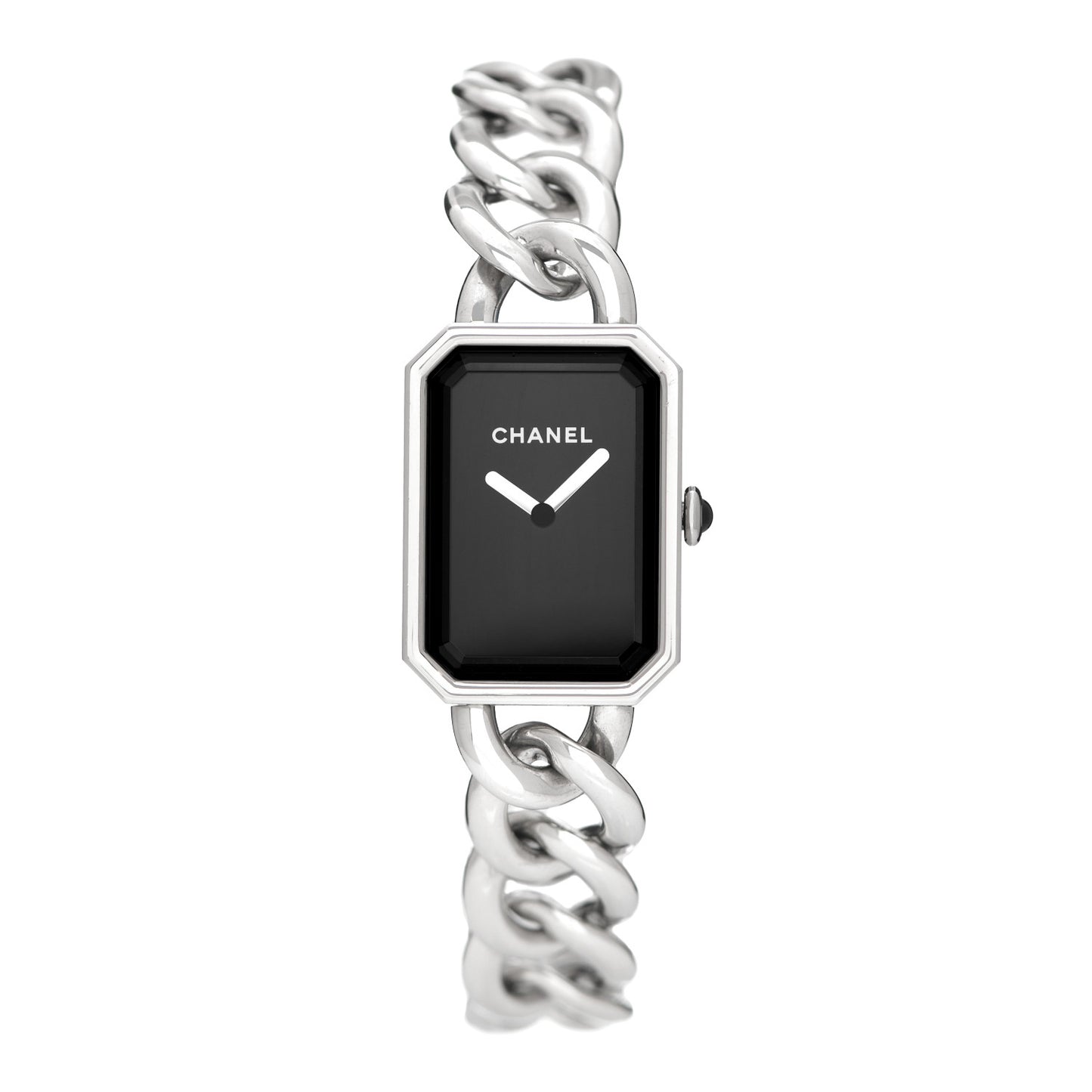 Stainless Steel 20mm Chain Premiere Quartz Watch Black