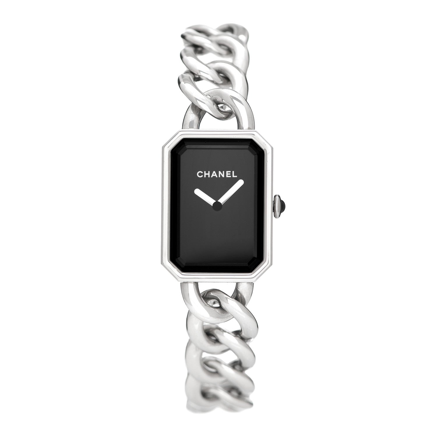 Chanel Stainless Steel 20mm Chain Premiere Quartz Watch Black 1 of 4