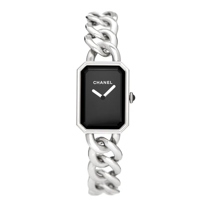 Chanel Stainless Steel 20mm Chain Premiere Quartz Watch Black 1 of 4