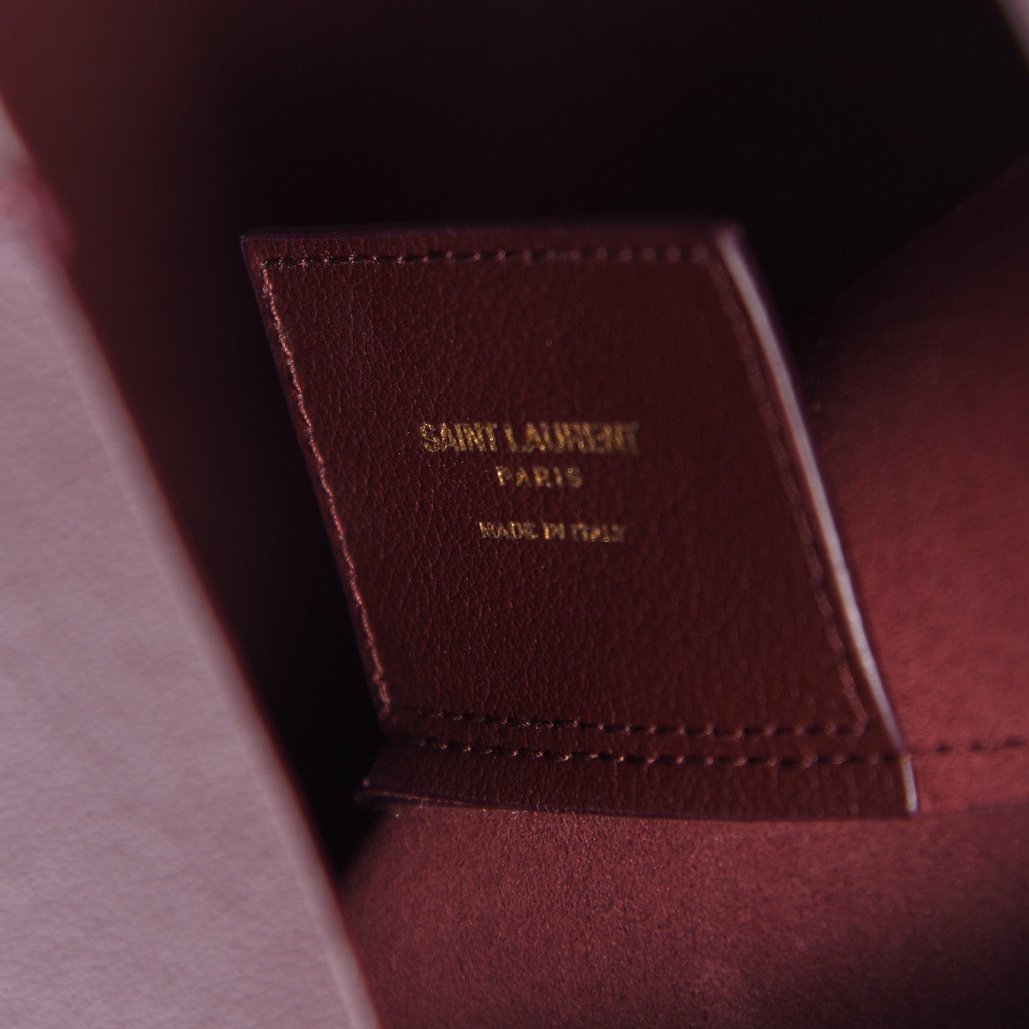 Saint Laurent Calfskin Large Shopping Tote Bordeaux 7 of 11