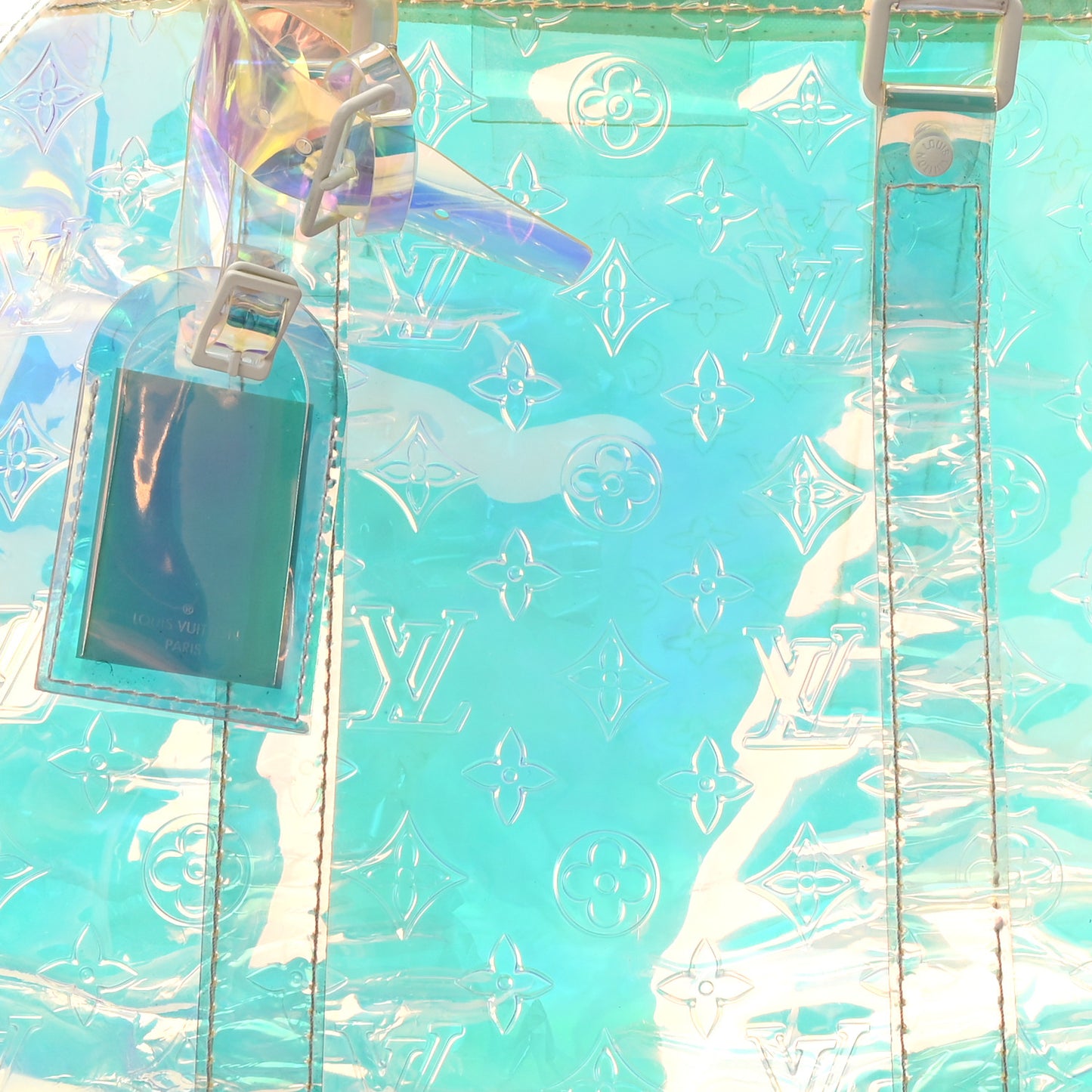PVC Monogram Keepall Bandouliere 50 Iridescent Prism