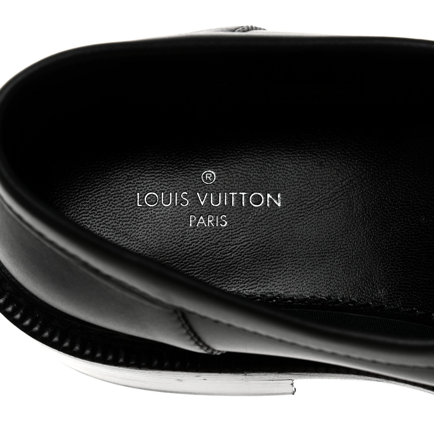 Louis Vuitton Monogram Calfskin Academy Loafers 36 Black 7 of 9