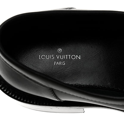 Louis Vuitton Monogram Calfskin Academy Loafers 36 Black 7 of 9